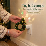 Christmas Glow connects directly to the included USB wall adapter. Plug in the magic.